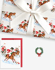 Polo Match Christmas Wrapping Paper | Vintage Gift Wrap