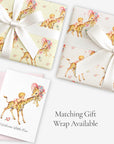 New Baby Girl Card | Vintage Giraffe Welcome Little One Card