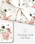 Snowman Baby Girl Christmas Wrapping Paper | Pink Gift Wrap