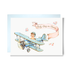New Baby Boy Card | Vintage Airplane Baby Shower Card